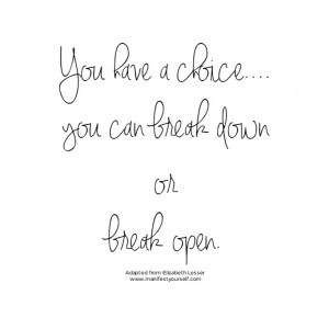 Thursday’s Thoughts: Break down or break open