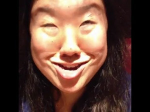 lol she is asian you fuckin morons and that is the funniest face ever ...