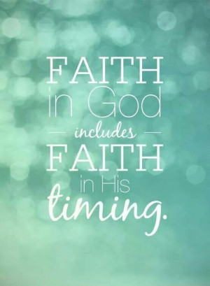 God's timing