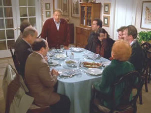 What are some of the traditions of Festivus Dinner?