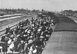 Transport trains brought Hungarian Jews very close to the gas chambers