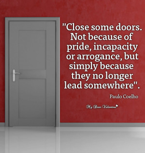 Inspirational Picture Quotes - Close some doors