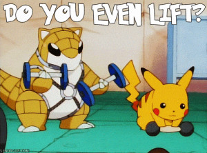 funny pokemon gifs do you even lift