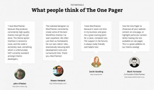 Woo Themes Testimonial WordPress Plugin - The One Pager Testimonials
