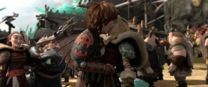 Astrid and Hiccup kissing HTTYD2