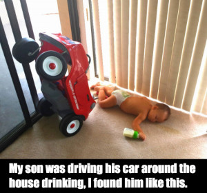he was under the influence while driving and crashed hard