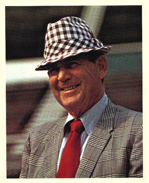 Bear Bryant, looking down from heaven, might have wanted to reuse one ...