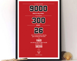 Michael Jordan quote, sports inspirational quote, motivational , print ...