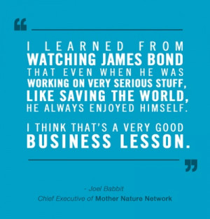 Today’s Wisdom comes from Joel Babbit, chief executive of the Mother ...