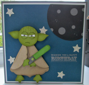 Happy Birthday Star Wars Yoda Plenty of dimension and inking