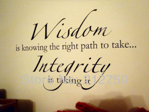 Free shipping export wall famous quote decoration sticker Wisdom Is ...