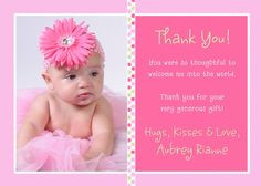 Baby Thank You Card Wording | Thank you cards for baby gifts wording ...