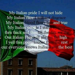 Proud to be Italian.