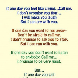If One day You Feel Like Crying…Call Me ~ Anger Quote