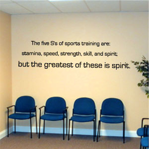 Ss of Sports Wall Quote