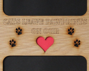 11x14 Cats Leave Pawprints On Our Heart Wood Photo-Picture Mat Collage ...