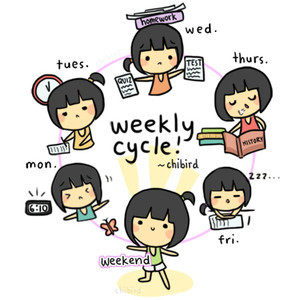 Weekdays= blah, work, busy schedule, school.... - chibird