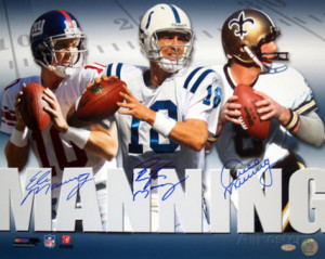 Peyton Manning Eli And Archie Framed Collage