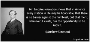 Mr. Lincoln's elevation shows that in America every station in life ...