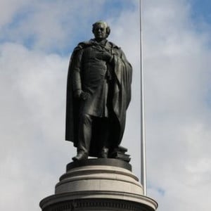 The iconic O'Connell monument in the central Dublin street named after ...