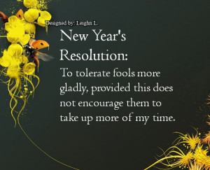 New Year’s Resolution: