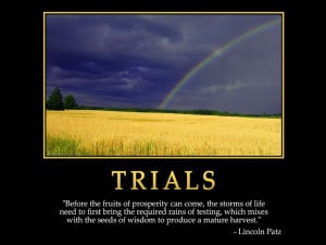 Life Quote on trials and Prosperity by Lincoln Patz