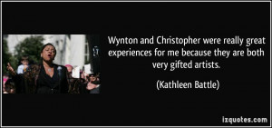 More Kathleen Battle Quotes