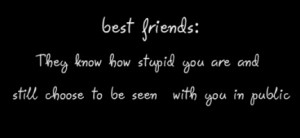 Best Friendship Quote You Are Stupid But Still Love