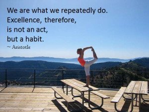 We are what we repeatedly do. Excellence, therefore, is not an act ...
