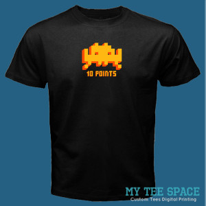 IT Crowd Roy 10 Points Space Invaders Quotes Black T-Shirt