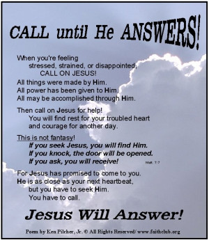 ... of Jesus Christ for help Poem |God has the answers to your problems