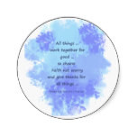 Inspirational Bible Scripture Quotes Classic Round Sticker