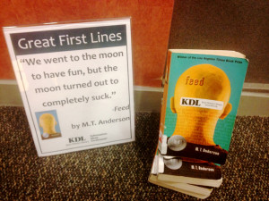for the Great First Lines display. If you have a gem of a first line ...
