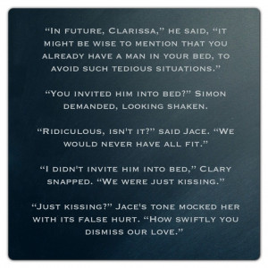 Clary and Simon (Mortal Instruments) Quote: Mortal Instruments Quotes ...