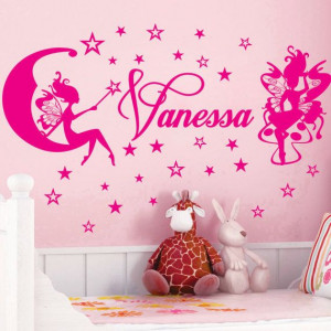 FAIRY Stars Name Personal Vinyl Wall Decals Saying Quote Art Stickers ...