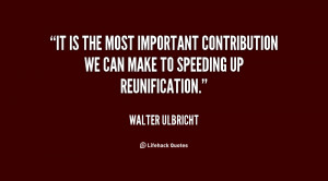 It is the most important contribution we can make to speeding up ...