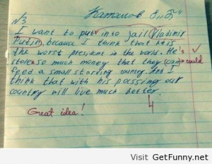 had to write his best idea in English. - Funny Pictures, Funny Quotes ...