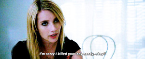 american horror story, blond, emma roberts, gif, girl, quote, quotes ...