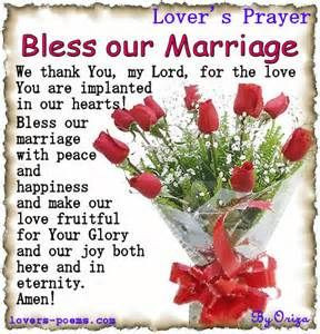 Prayer Bless Our Marriage We Thank You My Lord For The Love You ...