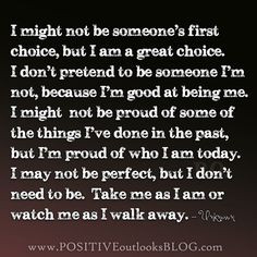 know what I deserve. Im not perfect, but I do my best every single ...