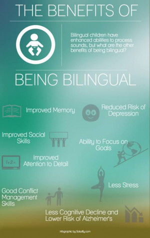 Infographic on the benefits of being bilingual #bilingualism # ...