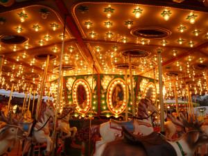 ... Christmas Markets in Europe - Carousel in Grand Place in Brussels