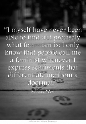 Rebecca West. Clever!