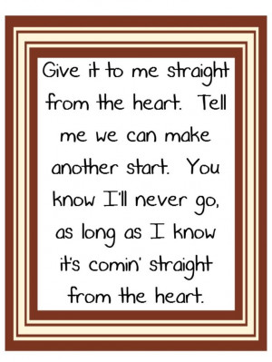 Bryan Adams - Straight from the Heart - song | Music love quotes