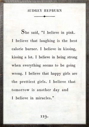 Audrey Hepburn Quote Vintage Framed Art Print