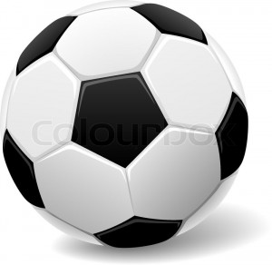 Black And White Soccer Ball Vector Illustration Stock