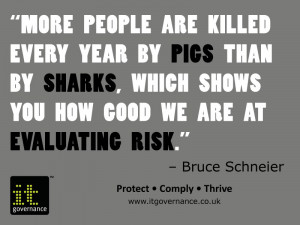More people are killed every year by pigs than by sharks, which shows ...