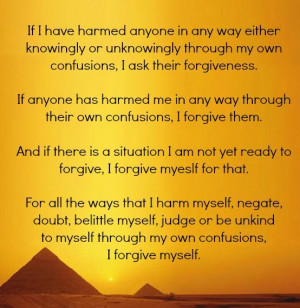 Buddhist prayer of forgiveness.
