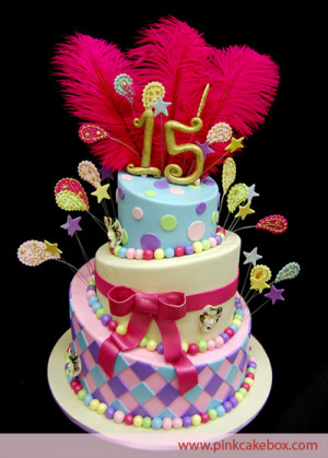 Quinceanera Sweet 15 Birthday Cake (947)