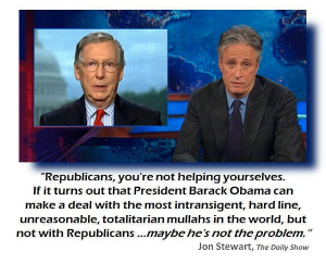 Jon Stewart ~ What Obama’s deal with Iran means about Republicans